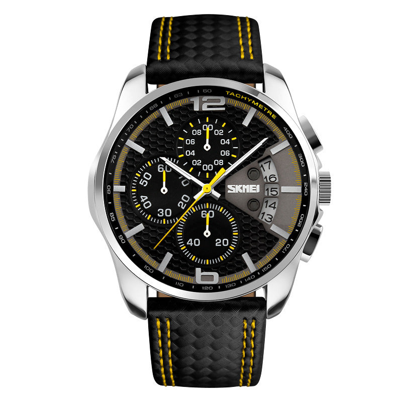 Leather Quartz Sports Watch – Casual Everyday Wristwatch for Men & Women