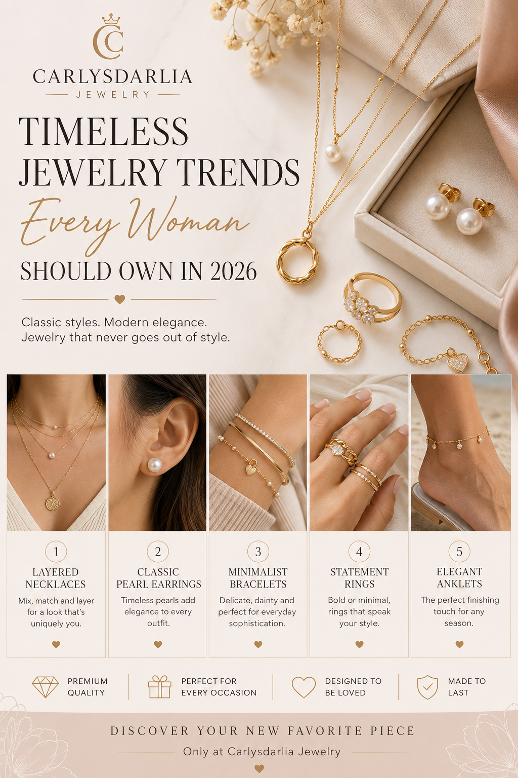 Timeless Jewelry Trends Every Woman Should Own in 2026 | Carlysdarlia Jewelry