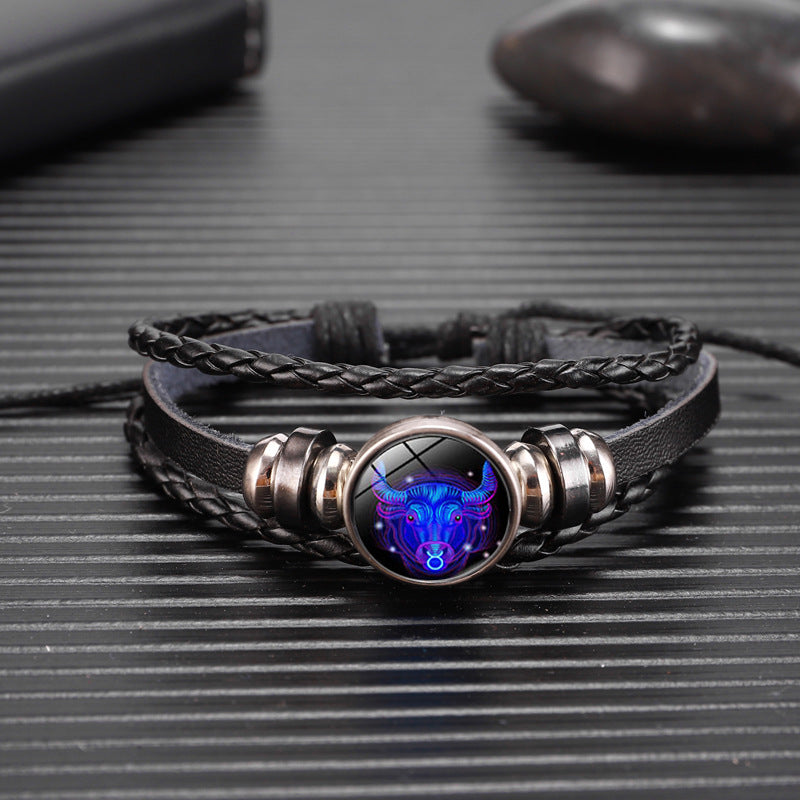 12 Zodiac Constellation Bracelet – Luminous Braided Design