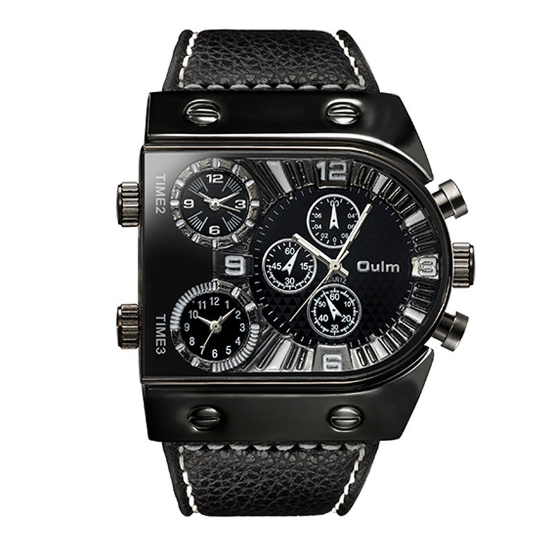 Men's Double Display Quartz Wristwatch – Analog & Digital Dual Display Watch