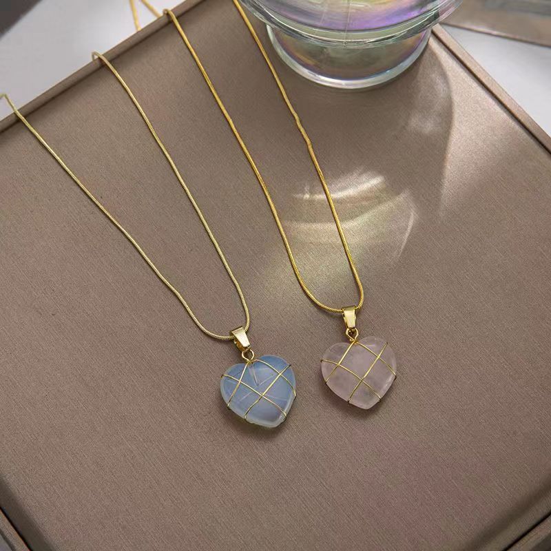 Moonstone Princess Love Necklace – Novelty Cartoon Jewelry for Girls