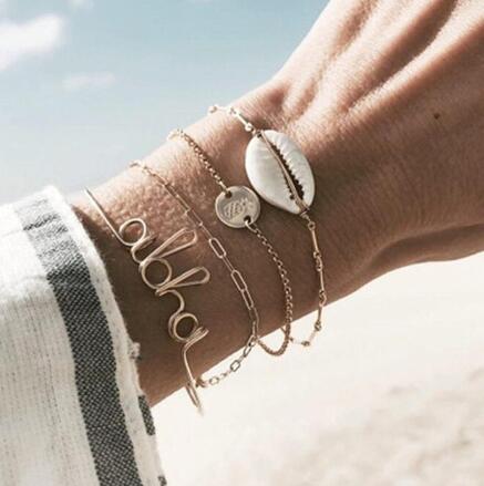 Bead Chain Bracelet & Anklet Set – Layered Fashion Jewelry for Women