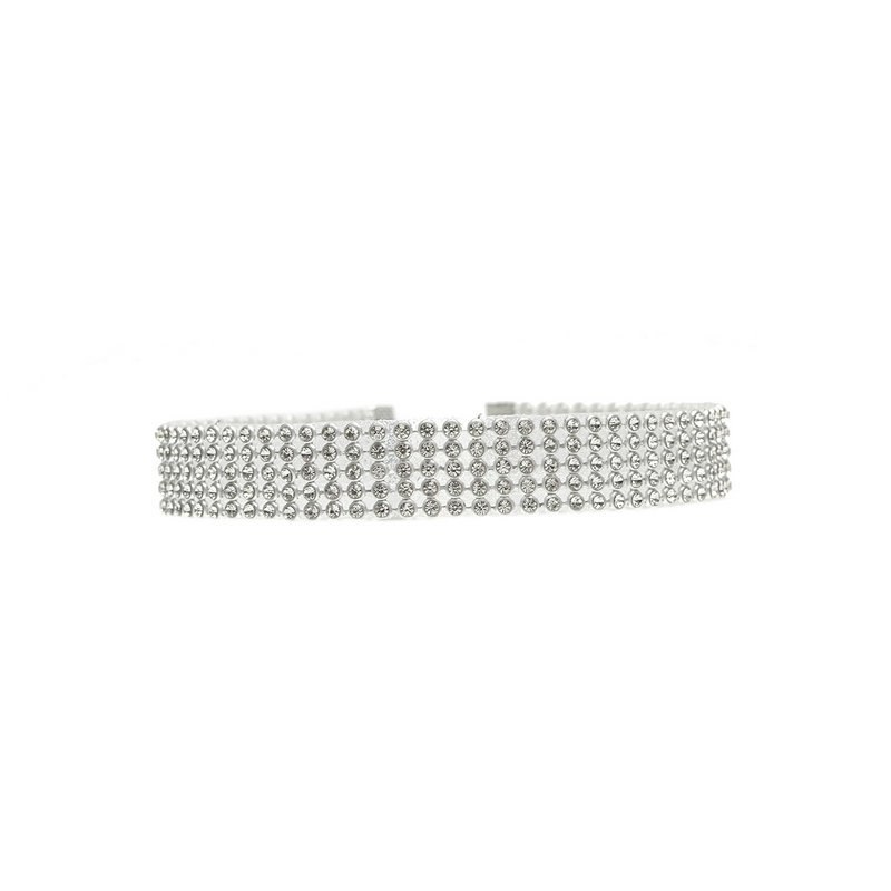Full Crystal Rhinestone Choker Necklace – Glamorous Wedding Jewelry for Women
