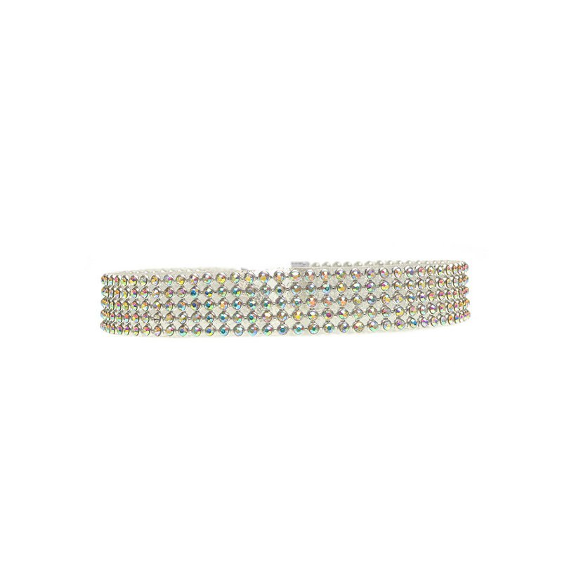 Full Crystal Rhinestone Choker Necklace – Glamorous Wedding Jewelry for Women