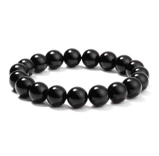Black Onyx Bracelet – Natural Stone Beaded Jewelry for Men & Women