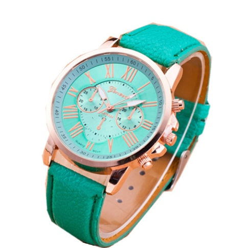 Three Eye Retro Geneva Quartz Watch – Trendy Couples & Students Belt Watch