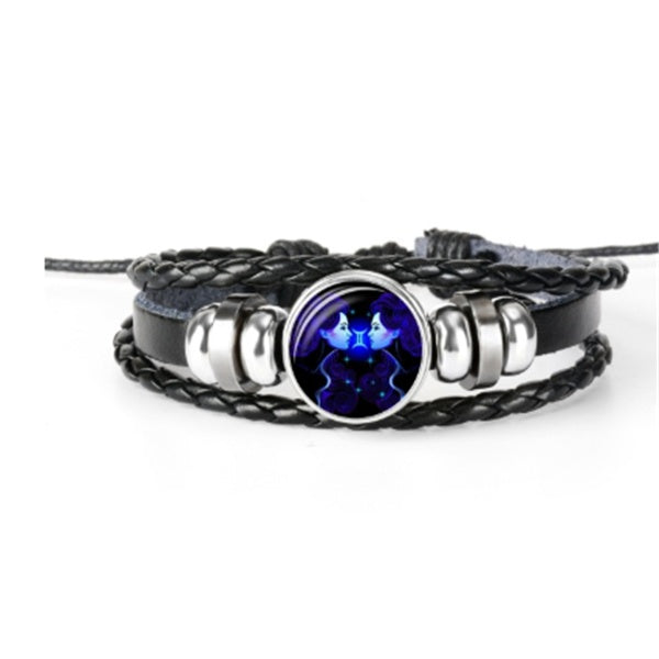 12 Zodiac Constellation Bracelet – Luminous Braided Design