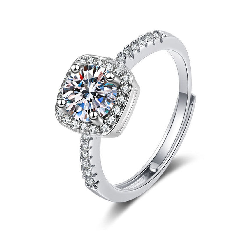 Female Imitation Moissanite Diamond Ring – Brilliant Simulation Diamond Ring for Women