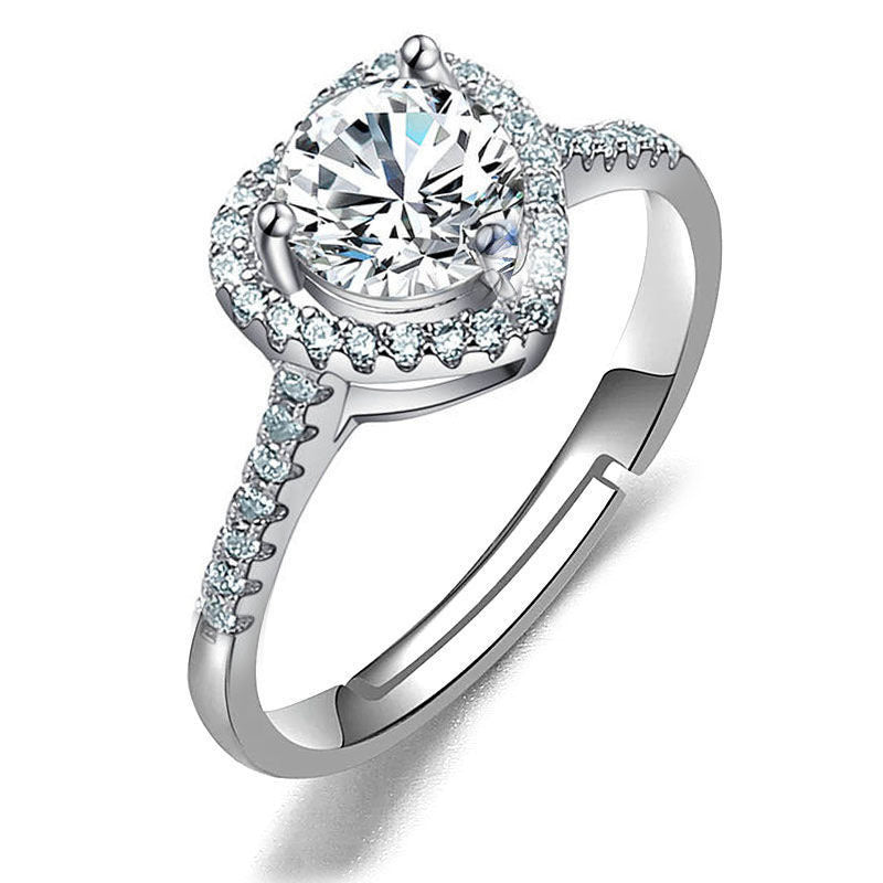Female Imitation Moissanite Diamond Ring – Brilliant Simulation Diamond Ring for Women