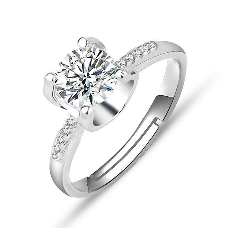 Female Imitation Moissanite Diamond Ring – Brilliant Simulation Diamond Ring for Women