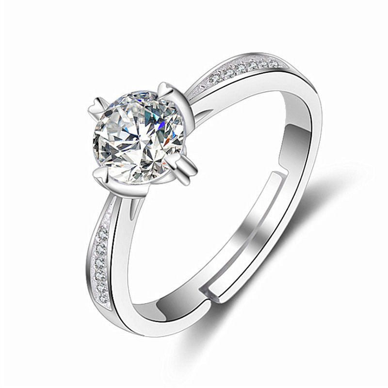 Female Imitation Moissanite Diamond Ring – Brilliant Simulation Diamond Ring for Women