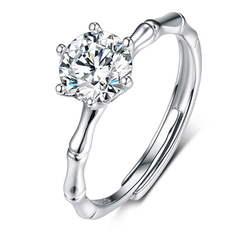 Female Imitation Moissanite Diamond Ring – Brilliant Simulation Diamond Ring for Women