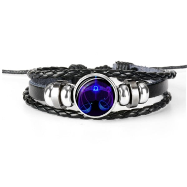 12 Zodiac Constellation Bracelet – Luminous Braided Design