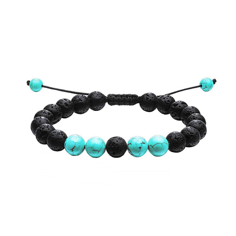 Tiger Eye & Matte Black Agate Couple Bracelets – Natural Stone Beaded Set