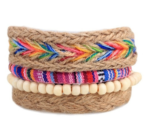 Multilayer Leather Punk Wrap Bracelet – Beaded Vintage Style for Men & Women