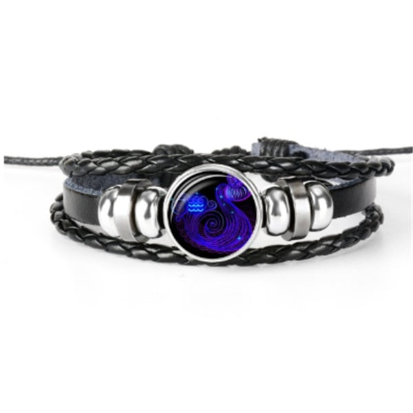 12 Zodiac Constellation Bracelet – Luminous Braided Design