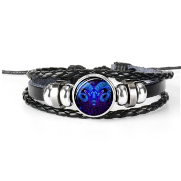 12 Zodiac Constellation Bracelet – Luminous Braided Design