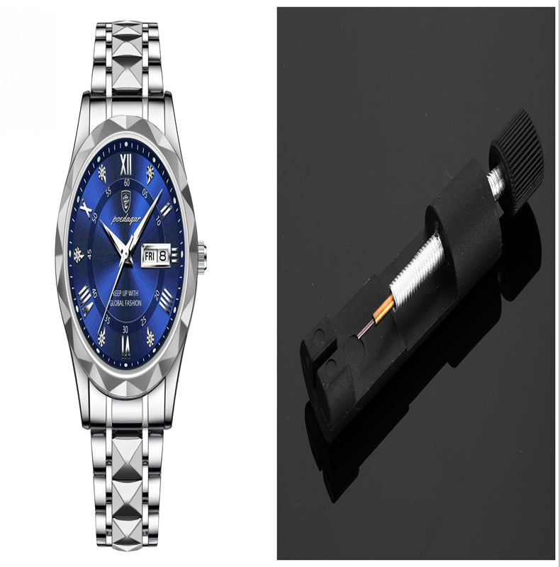 Men's Waterproof Double Calendar Luminous Quartz Watch – Multifunctional Wristwatch
