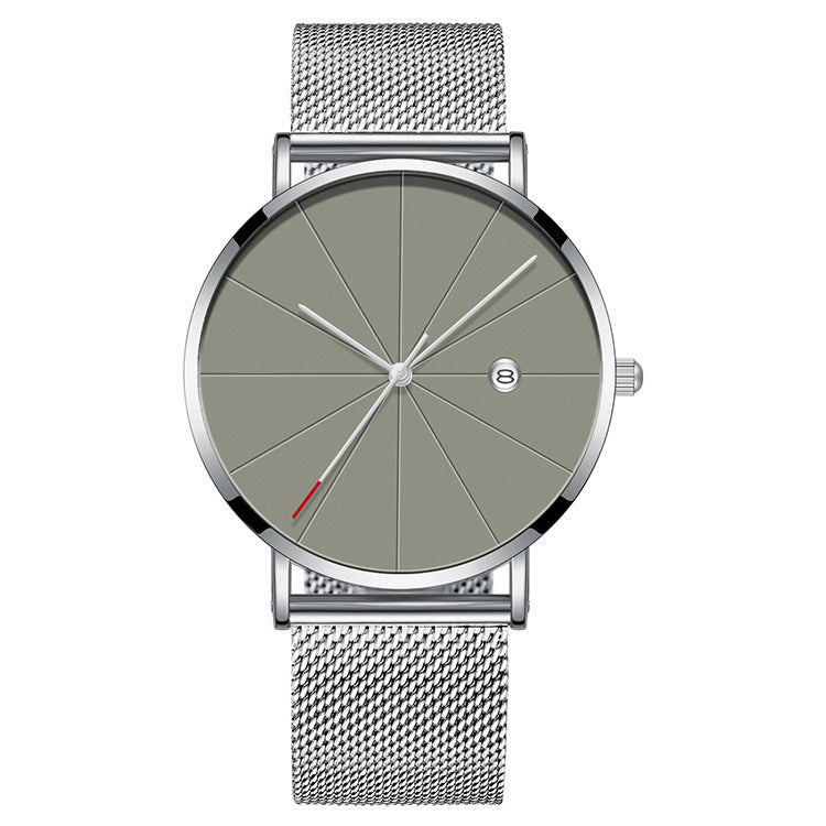 Simple Calendar Creative Waterproof Quartz Watch – Men's Everyday Wristwatch