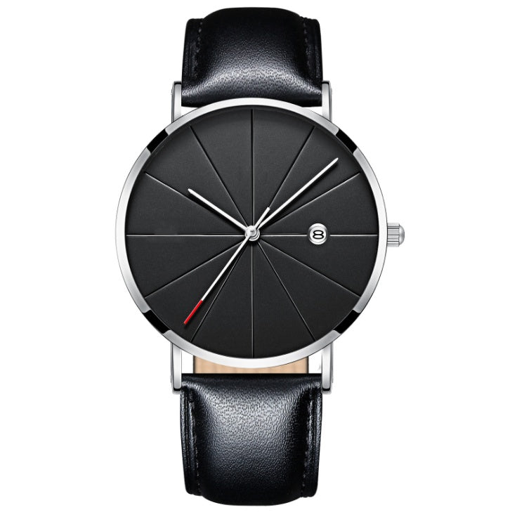 Simple Calendar Creative Waterproof Quartz Watch – Men's Everyday Wristwatch