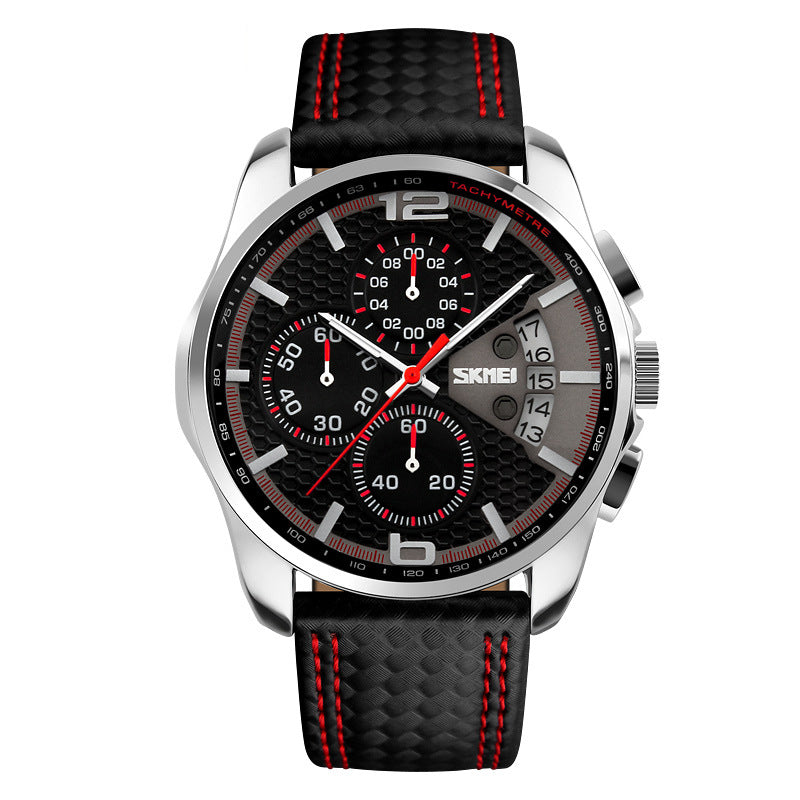 Leather Quartz Sports Watch – Casual Everyday Wristwatch for Men & Women