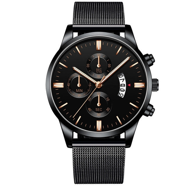 Fashion Luxury Luminous Mechanical Watch – Waterproof Steel Band Wristwatch