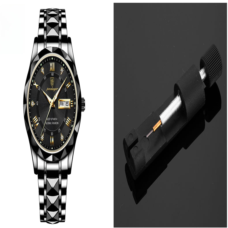 Men's Waterproof Double Calendar Luminous Quartz Watch – Multifunctional Wristwatch