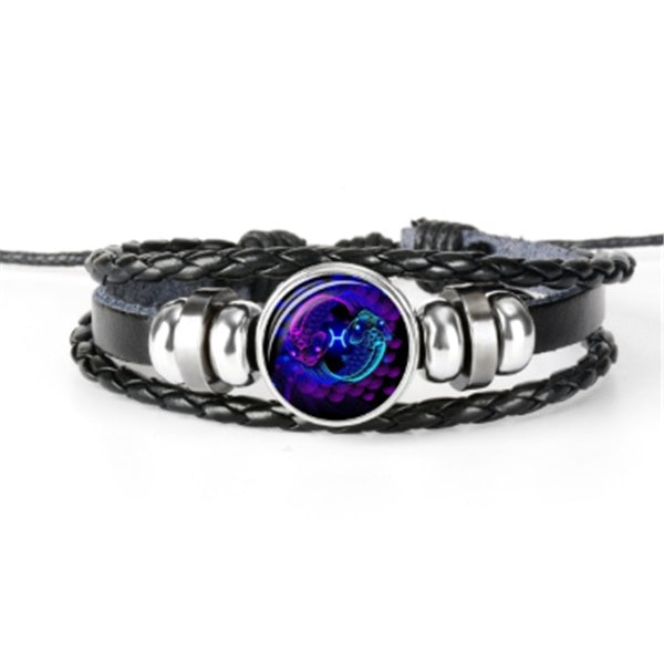 12 Zodiac Constellation Bracelet – Luminous Braided Design