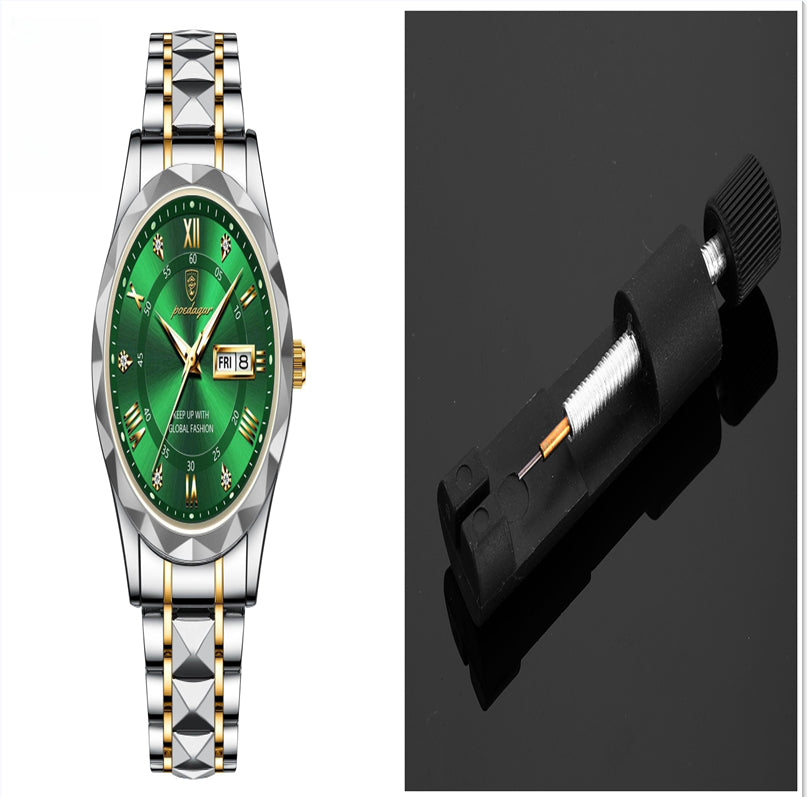 Men's Waterproof Double Calendar Luminous Quartz Watch – Multifunctional Wristwatch