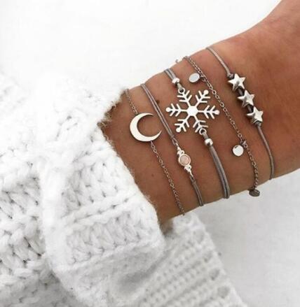 Bead Chain Bracelet & Anklet Set – Layered Fashion Jewelry for Women