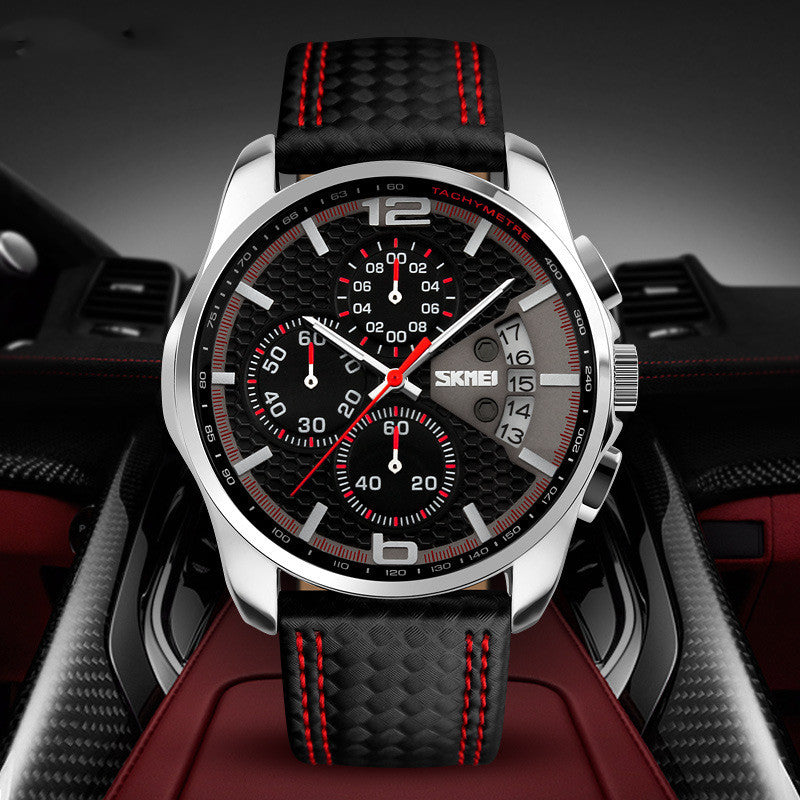 Leather Quartz Sports Watch – Casual Everyday Wristwatch for Men & Women