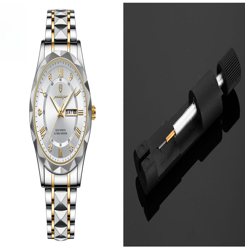 Men's Waterproof Double Calendar Luminous Quartz Watch – Multifunctional Wristwatch
