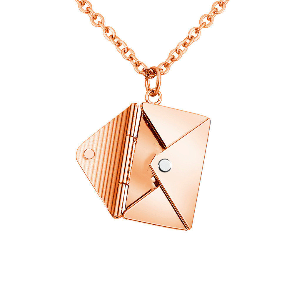 Envelope Letter Pendant Necklace – Romantic Love Gift for Women & Girlfriends