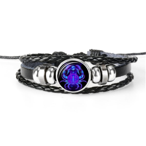 12 Zodiac Constellation Bracelet – Luminous Braided Design