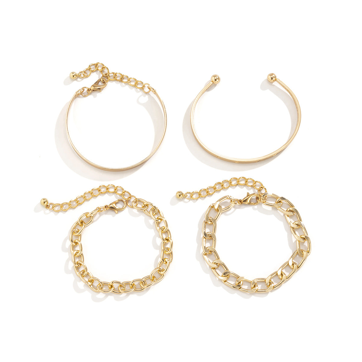 Bead Chain Bracelet & Anklet Set – Layered Fashion Jewelry for Women