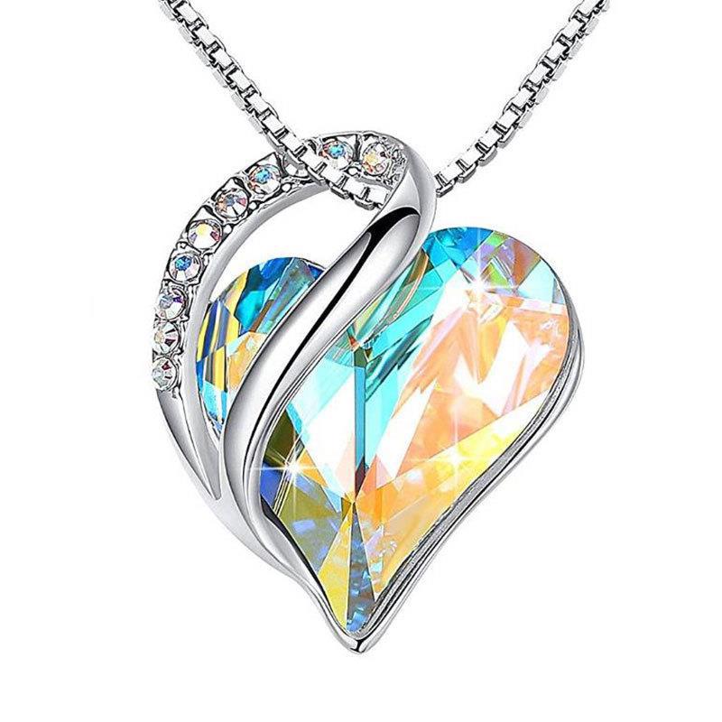 925 Silver Heart Shaped Geometric Necklace – Women’s Clavicle Chain Valentine’s & Mother’s Day Gift