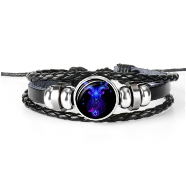12 Zodiac Constellation Bracelet – Luminous Braided Design