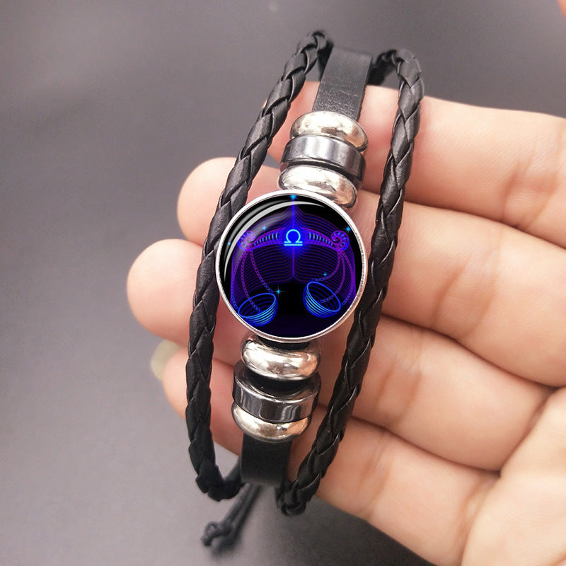 12 Zodiac Constellation Bracelet – Luminous Braided Design