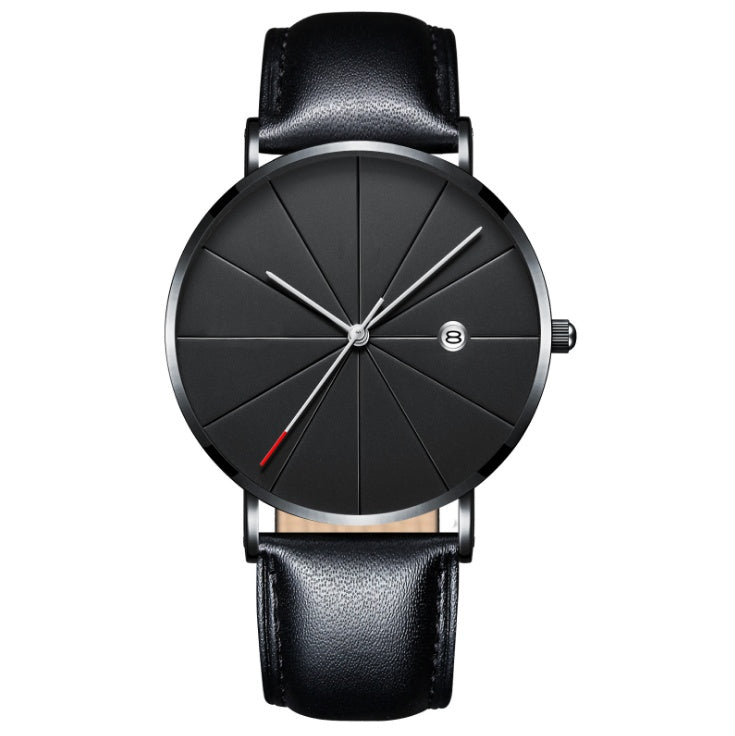 Simple Calendar Creative Waterproof Quartz Watch – Men's Everyday Wristwatch