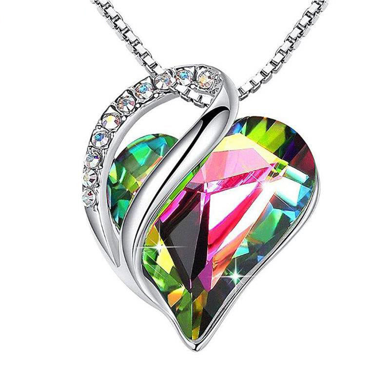925 Silver Heart Shaped Geometric Necklace – Women’s Clavicle Chain Valentine’s & Mother’s Day Gift