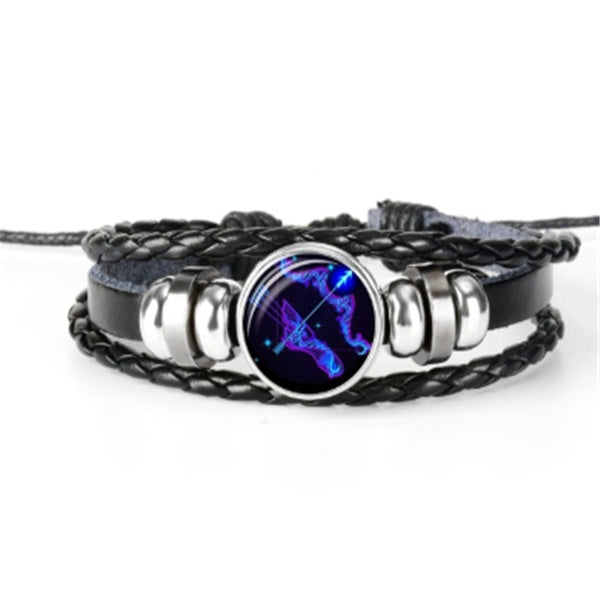 12 Zodiac Constellation Bracelet – Luminous Braided Design
