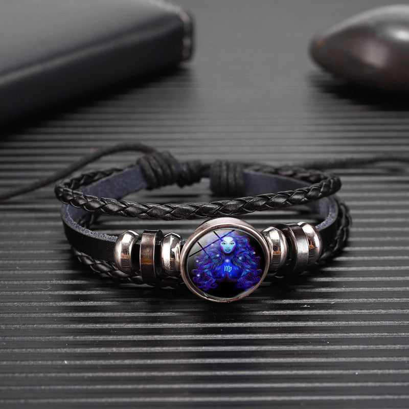 12 Zodiac Constellation Bracelet – Luminous Braided Design