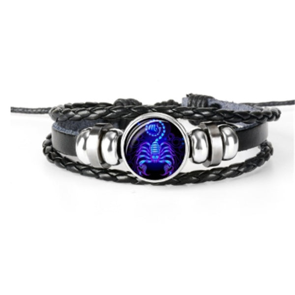 12 Zodiac Constellation Bracelet – Luminous Braided Design