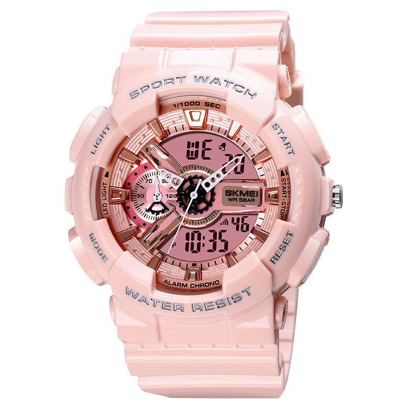 Classic Black Gold Sports Electronic Watch – Double Display Watch for Teenagers Boys & Girls