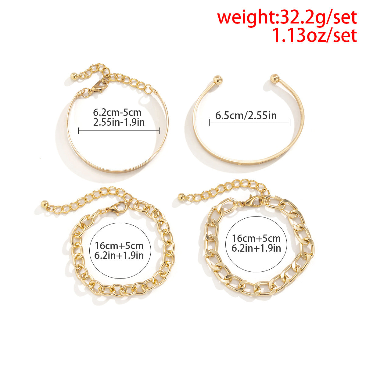 Bead Chain Bracelet & Anklet Set – Layered Fashion Jewelry for Women