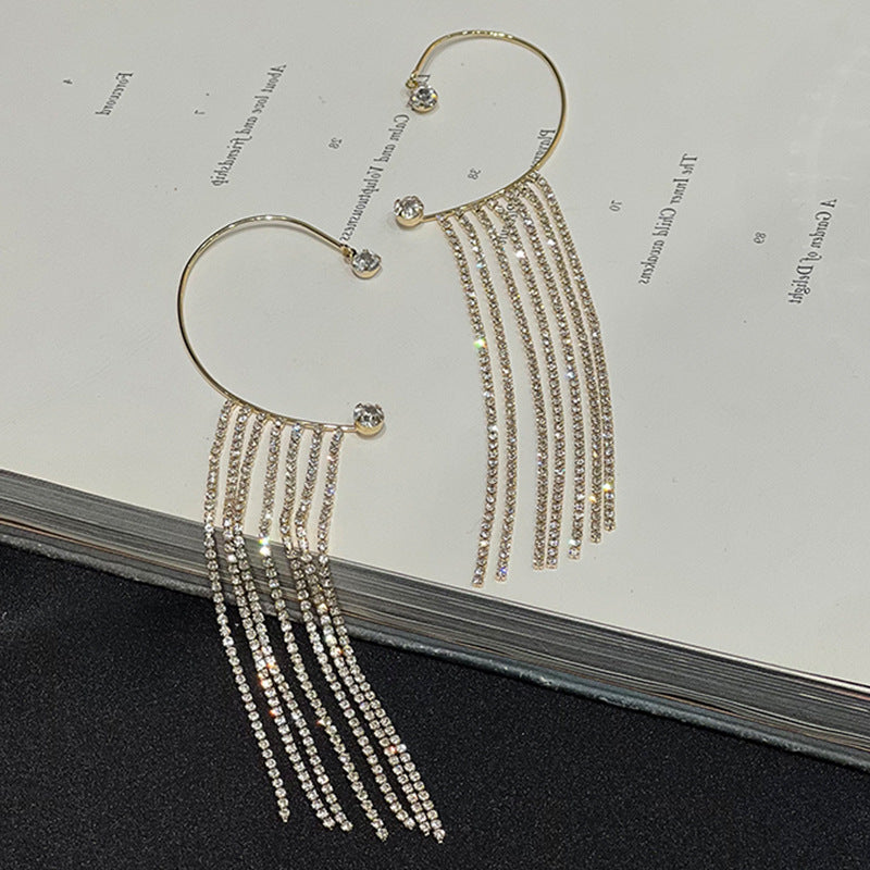 Fashionable Simple Long Tassel Earrings – Elegant Dangle Drop Earrings for Women