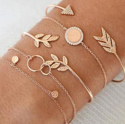 Bead Chain Bracelet & Anklet Set – Layered Fashion Jewelry for Women