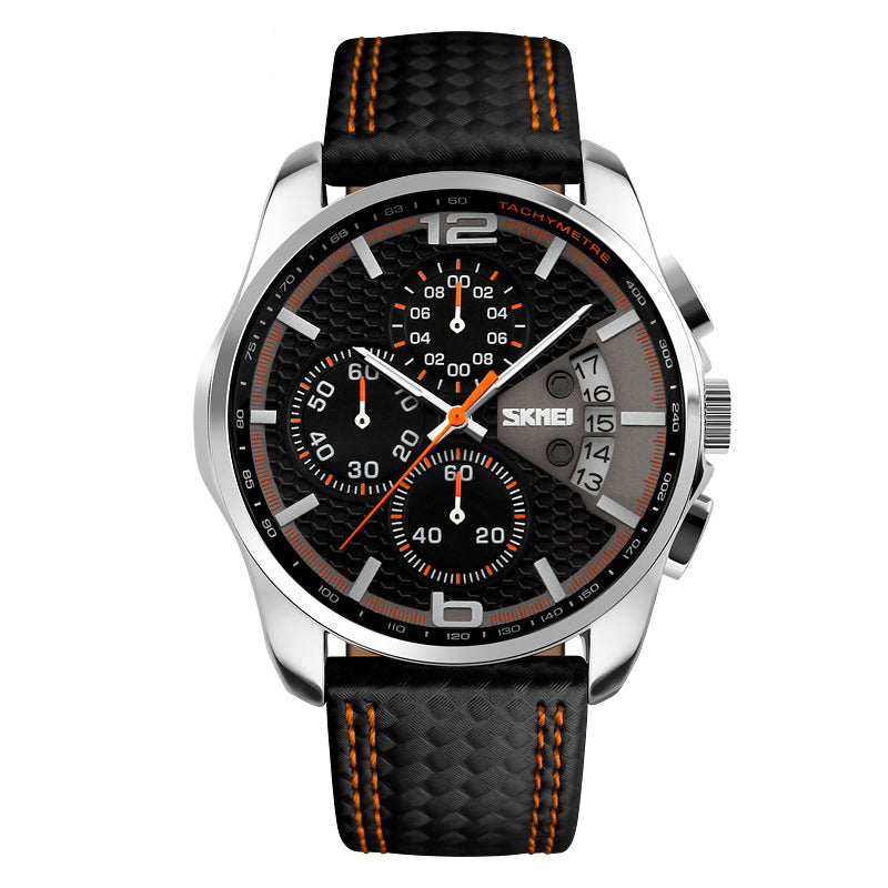 Leather Quartz Sports Watch – Casual Everyday Wristwatch for Men & Women