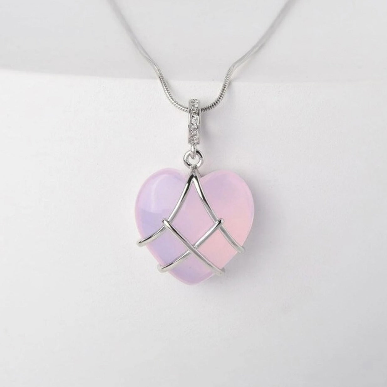 Moonstone Princess Love Necklace – Novelty Cartoon Jewelry for Girls