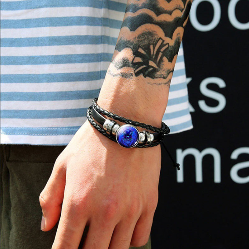12 Zodiac Constellation Bracelet – Luminous Braided Design